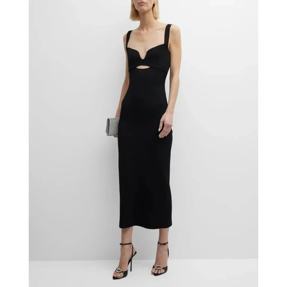Roland Mouret Knit Midi Dress in Black XSmall New Womens Bodycon - Picture 14 of 15